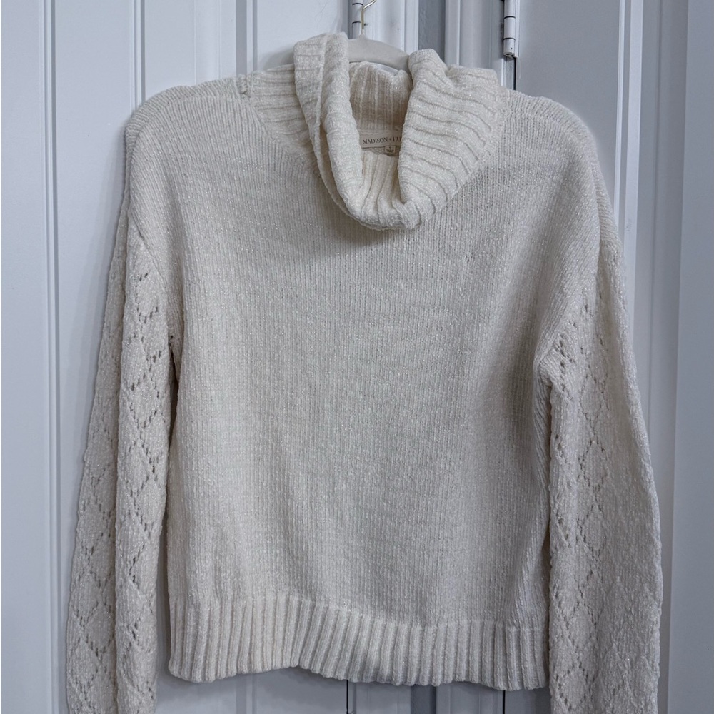 Madison Cream Cowl Neck Sweater